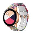 20mm Samsung Galaxy Watch Active pattern silicone watch band - Paisley Flower Fashion