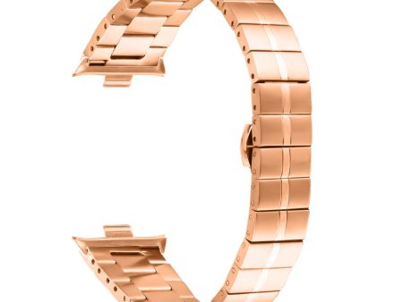 Xiaomi Redmi Watch 4 Stainless Steel Watch Strap Replacement Wrist Band - Rose Gold on Sale