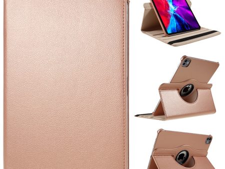 iPad Pro 13 (2024) Case Vegan Leather Tablet Cover 360 Degree Rotating stand  - Rose Gold Discount