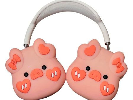 For Airpods Max Headphone Earpad Protector Soft Silicone Headset Cover Lovely Piggy Shape Design For Sale