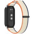 Xiaomi Smart Band 8   Smart Band 8 NFC Watch Strap Breathable Nylon Sport Strap - Orange+Beige Online Sale