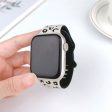 Apple Watch Series 41mm - 40mm - 38mm Leopard Silicone Strap - Starlight+Black Online Sale