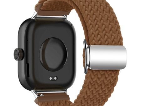 Xiaomi Smart Band 8 Pro   Redmi Watch 4 Strap Magnetic Buckle Woven Loop Watch Band - Brown Supply