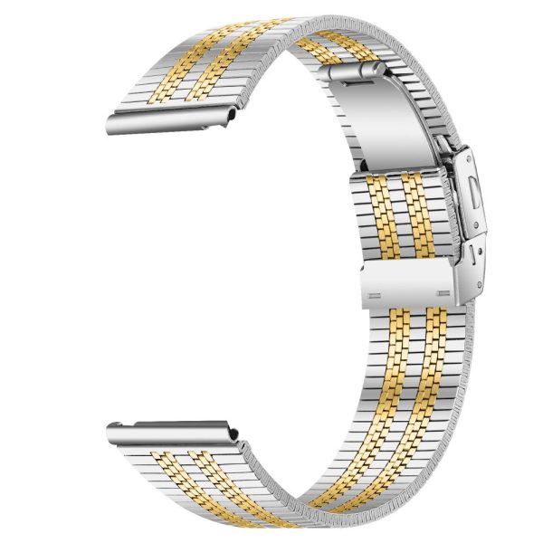 20mm Wrist Band Garmin Vivomove Style   Garminmove Style Stainless Steel Watch Strap - Silver+Gold Sale