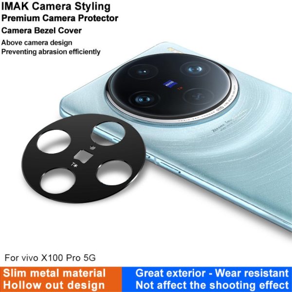 IMAK Vivo X100 Pro   vivo X100s Pro glass camera protector with acrylic lens cap - Black Edition Cheap