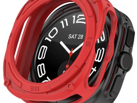 Samsung Galaxy Watch Ultra 47mm Anti-Collision Flexible Watch Case Hollow Protective Frame - Red Online