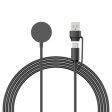 Apple Watch 1m USB-A   Type-C Port Charging Cable Wireless Round Charging Dock - Black Online Sale