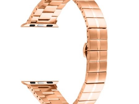 Apple Watch Series 41mm - 40mm - 38mm Stainless Steel Strap - Rose Gold For Sale