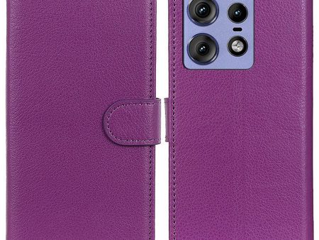 Classic Motorola Edge 50 Pro flip case - Purple Fashion