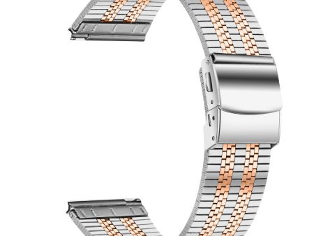 20mm Wrist Band Garmin Vivomove Style   Garminmove Style Stainless Steel Watch Strap - Silver+Rose Gold Online