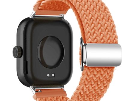 Xiaomi Smart Band 8 Pro   Redmi Watch 4 Loop Strap Magnetic Buckle Woven Watch Band - Orange Sale