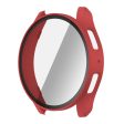 Samsung Galaxy Watch7 40mm Watch Case Bump Resistant Frame with Tempered Glass Screen Film - Red Hot on Sale