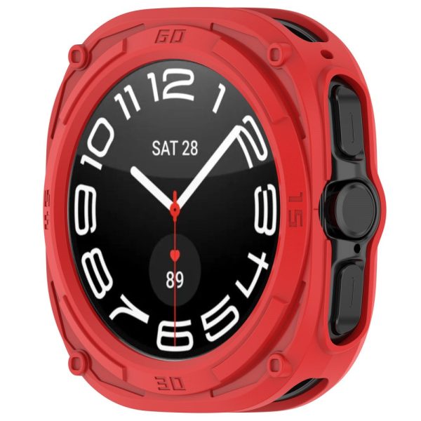 Samsung Galaxy Watch Ultra 47mm Anti-Collision Flexible Watch Case Hollow Protective Frame - Red Online