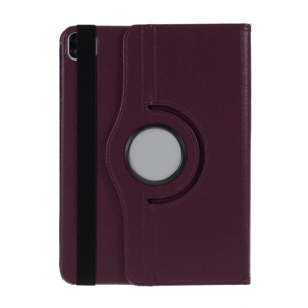 360 Rotating stand Litchi Skin Leather Tablet Case protector iPad Air 13 (2024)   Pro 12.9-inch (2022)   (2021)   (2020)   (2018) - Purple Online now