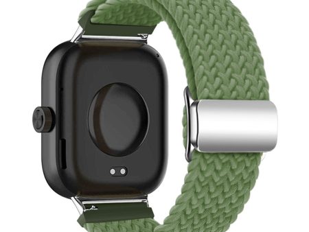 Xiaomi Smart Band 8 Pro   Redmi Watch 4 Loop Strap Magnetic Buckle Woven Watch Band - Cactus Green Fashion