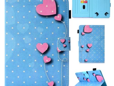 Patterned Universal 8-inch Tablet PU Leather Wallet Mobile Phone Shell for Lenovo Tab 4 8, etc - Hearts Hot on Sale