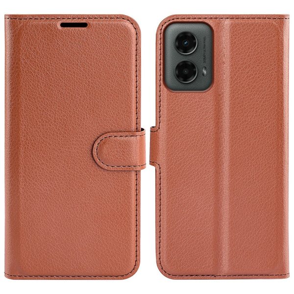 Classic Motorola Moto G 5G (2024) flip case - Brown For Discount