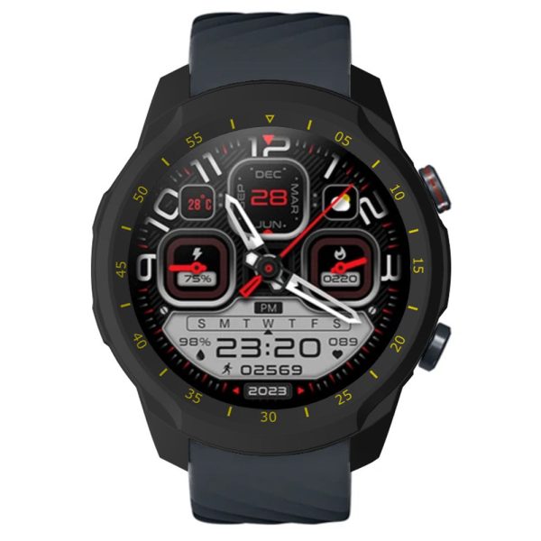 Mibro A2 Watch Case Drop-Proof Hard bump resistant Protective Cover - Black   Yellow Online Hot Sale