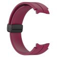 Samsung Galaxy Watch7 40mm Replacement Band Magnetic Folding Black Buckle Silicone Strap - Wine Red on Sale