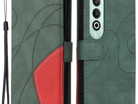 Textured OnePlus Nord CE4 leather case with strap - Green Fashion