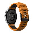 20mm Universal dual color silicone watch strap - Orange   Black Online now