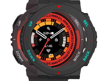 Huami Amazfit Active Edge A2212 bump resistant Frame Half Cover Smart Watch Bumper Case - Black   Red   Blue Fashion