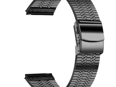 20mm Wrist Band Garmin Vivomove Style   Garminmove Style Stainless Steel Watch Strap - Black For Sale