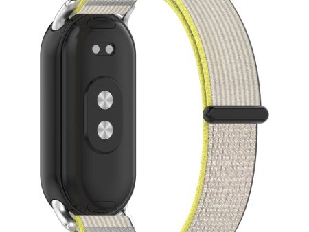 Xiaomi Smart Band 8   Smart Band 8 NFC Watch Strap Breathable Nylon Sport Strap - Yellow+Grey Sale