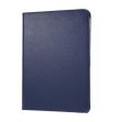 360 Rotating stand Litchi Skin Leather Tablet Case protector iPad Air 13 (2024)   Pro 12.9-inch (2022)   (2021)   (2020)   (2018) - Dark Blue For Discount