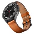 22mm Universal Smart Watch Replacement Strap Top Layer Cowhide Adjustable Wrist Band - Brown Fashion