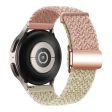 22mm Universal Smartwatch Strap Magnetic Buckle Replacement Woven Wrist Band - Confetti Pink+Starlight Rose Gold Buckle on Sale