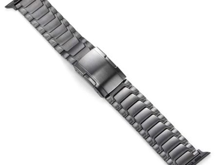 Apple Watch Series 41mm - 40mm - 38mm Titanium Alloy Watch Band Turtleback Clasp - Grey Hot on Sale