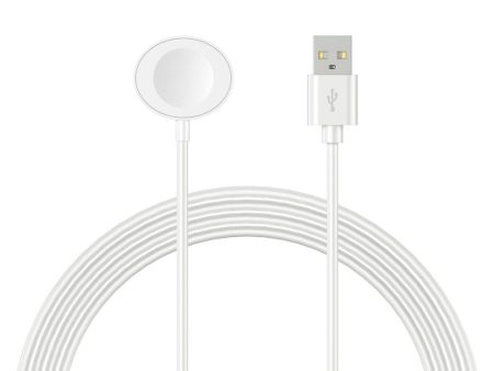 Apple Watch Oval Wireless Charging Dock with USB Charging Cable - White on Sale