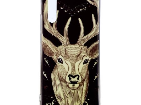 Luminous IMD Patterned Soft TPU Mobile Phone Casing for Huawei P20 - Elk Hot on Sale