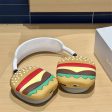 For AirPods Max 1 Pair Cartoon Design Silicone Earmuff Shell Headphone Protective Cover - Hamburger Online Hot Sale