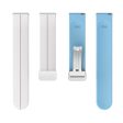 22mm Universal dual color silicone strap with silver buckle - White   Baby Blue Fashion