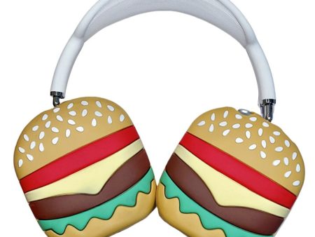 For AirPods Max 1 Pair Cartoon Design Silicone Earmuff Shell Headphone Protective Cover - Hamburger Online Hot Sale