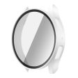 Samsung Galaxy Watch7 44mm Bump Resistant Watch Case with Built-In Tempered Glass Film - White on Sale