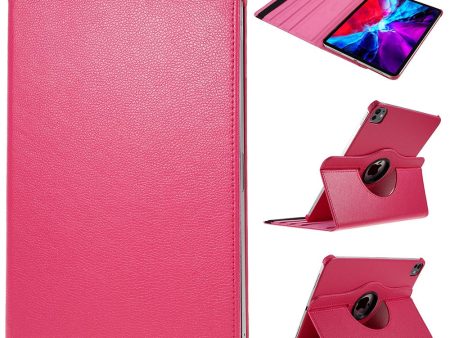 iPad Pro 13 (2024) Case Vegan Leather Tablet Cover 360 Degree Rotating stand  - Rose For Discount