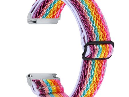 Garmin Vivomove 3   GarminMove 3 20mm Elastic Watch Strap Replacement Watchband - Rainbow on Sale