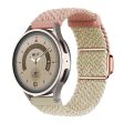 22mm Universal Smartwatch Strap Magnetic Buckle Replacement Woven Wrist Band - Confetti Pink+Starlight Rose Gold Buckle on Sale