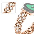 Huami Amazfit GTS 4 Mini Watch bandstainless Steel Pearl Four Leaf Clover Decor Watch Strap - Rose Gold Discount