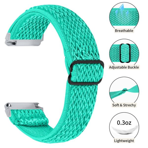 Garmin Vivomove 3   GarminMove 3 20mm Elastic Watch Strap Replacement Watchband - Mint Green For Sale