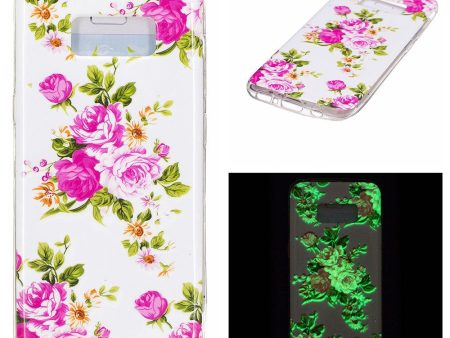 For Samsung Galaxy S8 Luminous IMD TPU Mobile Phone Case - Blooming Peonies Discount