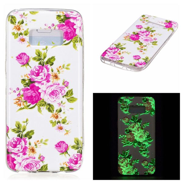 For Samsung Galaxy S8 Luminous IMD TPU Mobile Phone Case - Blooming Peonies Discount