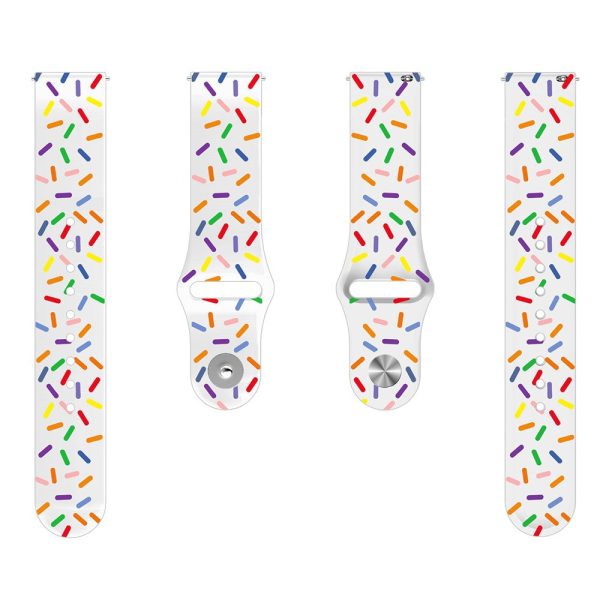 20mm Universal color dot silicone strap - White Discount