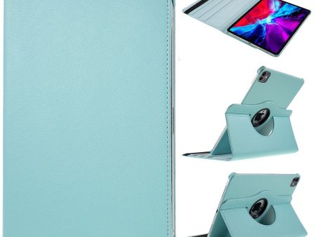 iPad Pro 13 (2024) Case Vegan Leather Tablet Cover 360 Degree Rotating stand  - Baby Blue For Cheap