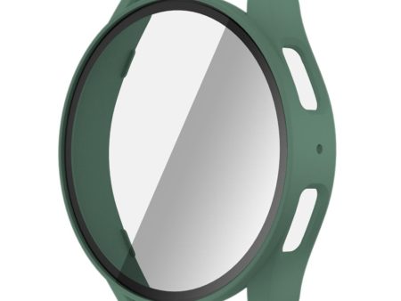 Samsung Galaxy Watch7 44mm Bump Resistant Watch Case with Built-In Tempered Glass Film - Green For Discount