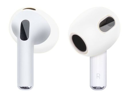 1 Pair AirPods 3 silicone cover - Transparent White For Sale