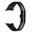 Apple Watch Series 41mm - 40mm - 38mm Stainless Steel Strap - Black+Silver Hot on Sale